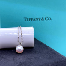 Load image into Gallery viewer, Tiffany &amp; Co. 18ct White Gold Akoya Pearl Diamond Pendant Necklace 2.63g