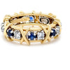 Tiffany & Co Platinum & 18ct Yellow Gold Sixteen Stone Diamond & Sapphire Ring 1.34ct