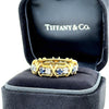 Tiffany & Co Platinum & 18ct Yellow Gold Sixteen Stone Diamond & Sapphire Ring 1.34ct