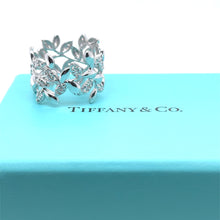 Load image into Gallery viewer, Tiffany &amp; Co 18ct White Gold Olive Leaf Diamond Ring 0.46ct 7.7g