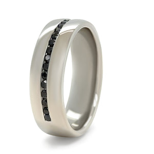 Bespoke Platinum Diamond Wedding Band 0.20ct