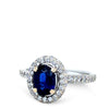 Bespoke 18ct White Gold Sapphire & Diamond Ring 1.64ct