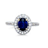 Bespoke 18ct White Gold Sapphire & Diamond Ring 1.64ct