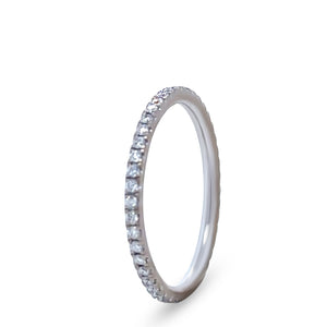 Bespoke 18ct White Gold Diamond Wedding Band 0.34ct