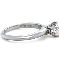 Load image into Gallery viewer, Tiffany &amp; Co Platinum Diamond Engagement Ring 0.85ct