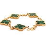 Van Cleef & Arpels 18ct Yellow Gold Vintage Alhambra Bracelet 5 Motifs