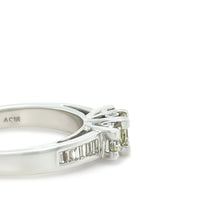 Load image into Gallery viewer, Bespoke 18ct White Gold Diamond Trilogy Ring 1.00ct