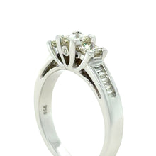 Load image into Gallery viewer, Bespoke 18ct White Gold Diamond Trilogy Ring 1.00ct