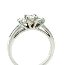 Load image into Gallery viewer, Bespoke 18ct White Gold Diamond Trilogy Ring 1.00ct