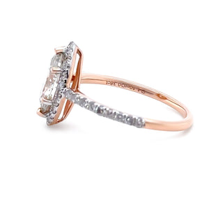 Bespoke 14ct Rose Gold Diamond Engagement Ring 1.48ct