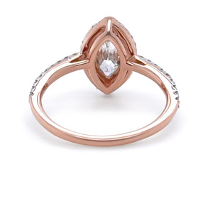 Bespoke 14ct Rose Gold Diamond Engagement Ring 1.48ct