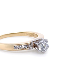 Bespoke 18ct Yellow & White Gold Diamond Engagement Ring 0.56ct