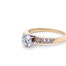 Load image into Gallery viewer, Bespoke 18ct Yellow &amp; White Gold Diamond Engagement Ring 0.56ct