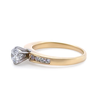 Bespoke 18ct Yellow & White Gold Diamond Engagement Ring 0.56ct