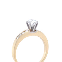 Load image into Gallery viewer, Bespoke 18ct Yellow &amp; White Gold Diamond Engagement Ring 0.56ct