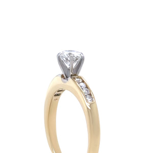 Bespoke 18ct Yellow & White Gold Diamond Engagement Ring 0.56ct