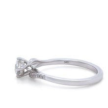 Load image into Gallery viewer, Bespoke 14ct White Gold Diamond Engagement Ring 0.57ct