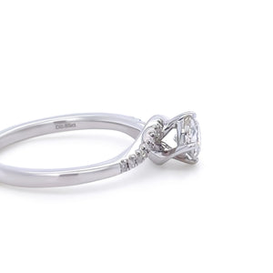 Bespoke 14ct White Gold Diamond Engagement Ring 0.57ct