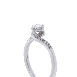 Bespoke 14ct White Gold Diamond Engagement Ring 0.57ct