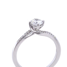 Load image into Gallery viewer, Bespoke 14ct White Gold Diamond Engagement Ring 0.57ct