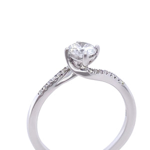 Bespoke 14ct White Gold Diamond Engagement Ring 0.57ct