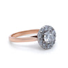 Bespoke 18ct Rose Gold Diamond Cluster Engagement Ring 1.45ct