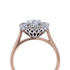 Bespoke 18ct Rose Gold Diamond Cluster Engagement Ring 1.45ct