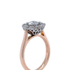 Bespoke 18ct Rose Gold Diamond Cluster Engagement Ring 1.45ct