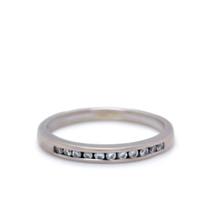 Bespoke 18ct White Gold Half Eternity Band 0.11ct