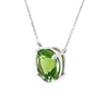 Bespoke 18ct White Gold Cushion Cut Oval Tourmaline Pendant 4.26ct