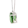 Bespoke 18ct White Gold Cushion Cut Oval Tourmaline Pendant 4.26ct