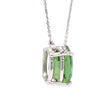 Bespoke 18ct White Gold Cushion Cut Oval Tourmaline Pendant 4.26ct