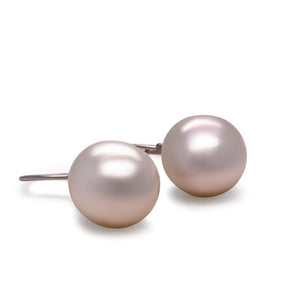 Paspaley 18ct White Gold South Sea Pearl Shepherd Hook Earrings