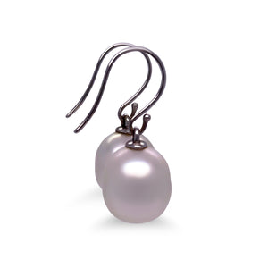 Paspaley 18ct White Gold South Sea Pearl Shepherd Hook Earrings