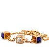 Louis Vuitton Gold-Tone Gamble Crystal Bracelet with Swarovski Crystals 12.65g