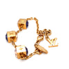 Louis Vuitton Gold-Tone Gamble Crystal Bracelet with Swarovski Crystals 12.65g