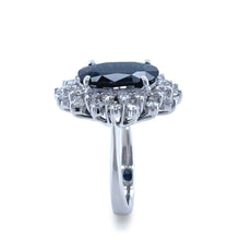 Load image into Gallery viewer, Bespoke 18ct White Gold Sapphire and Diamond Ring 5.15ct