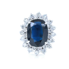 Load image into Gallery viewer, Bespoke 18ct White Gold Sapphire and Diamond Ring 5.15ct