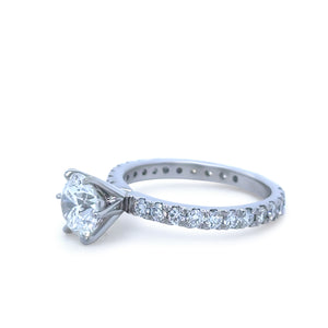 GIA Platinum Diamond Engagement Ring 2.1ct