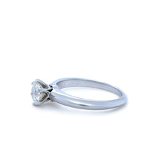 Load image into Gallery viewer, Tiffany &amp; Co Platinum Diamond Solitaire Ring 0.58ct