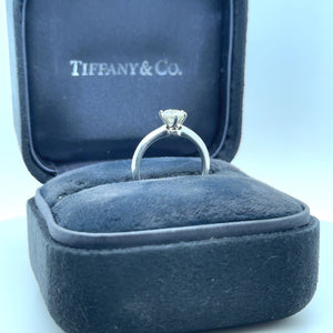 Tiffany & Co Platinum Diamond Solitaire Ring 0.58ct