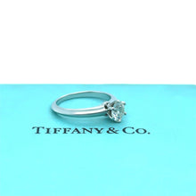 Load image into Gallery viewer, Tiffany &amp; Co Platinum Diamond Solitaire Ring 0.58ct