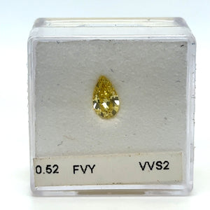 GIA Loose Natural Fancy Vivid Yellow Diamond 0.52ct