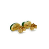 Tiffany & Co Elsa Peretti 18ct Yellow Gold Green Jade Bean Stud Earrings 2.14g