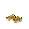 Tiffany & Co Elsa Peretti 18ct Yellow Gold Green Jade Bean Stud Earrings 2.14g