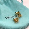 Tiffany & Co Elsa Peretti 18ct Yellow Gold Green Jade Bean Stud Earrings 2.14g