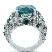 Load image into Gallery viewer, Garrard 18ct White Gold Bombé Cocktail Ring 11.47ct