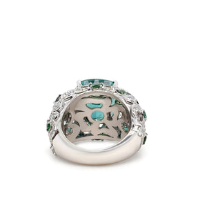 Garrard 18ct White Gold Bombé Cocktail Ring 11.47ct