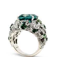 Load image into Gallery viewer, Garrard 18ct White Gold Bombé Cocktail Ring 11.47ct