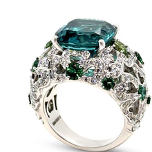 Load image into Gallery viewer, Garrard 18ct White Gold Bombé Cocktail Ring 11.47ct